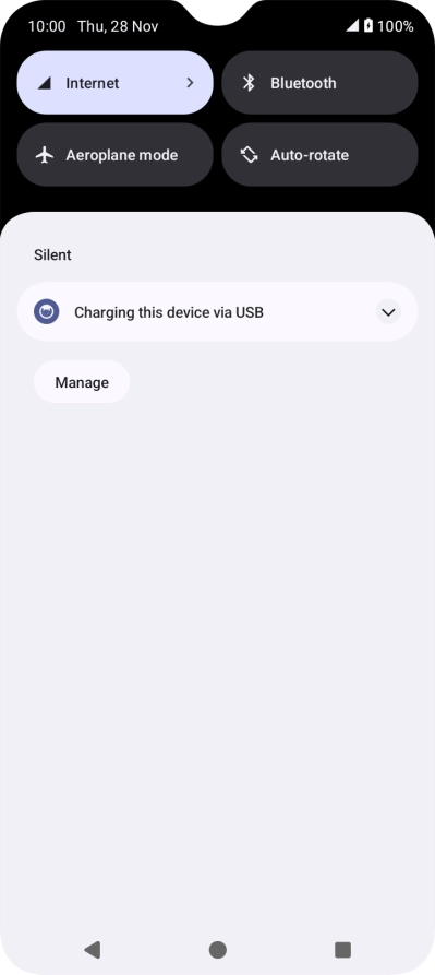 Press the drop down list.