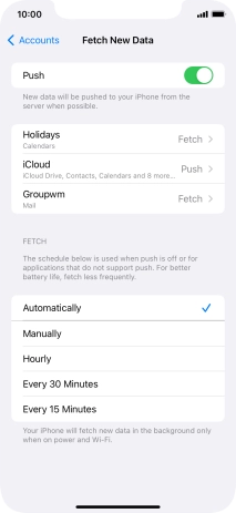 Press the indicator next to 