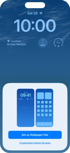 To use the same colour theme on the home screen, press Set as Wallpaper Pair.