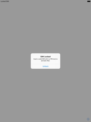 If your SIM is locked, press Unlock.