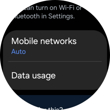 Press Mobile networks.