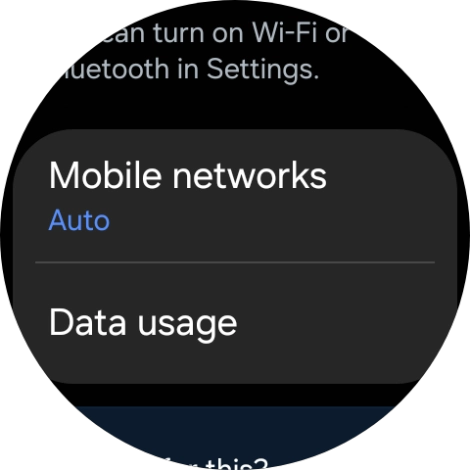 Press Mobile networks.