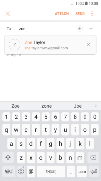 Press the required contact.