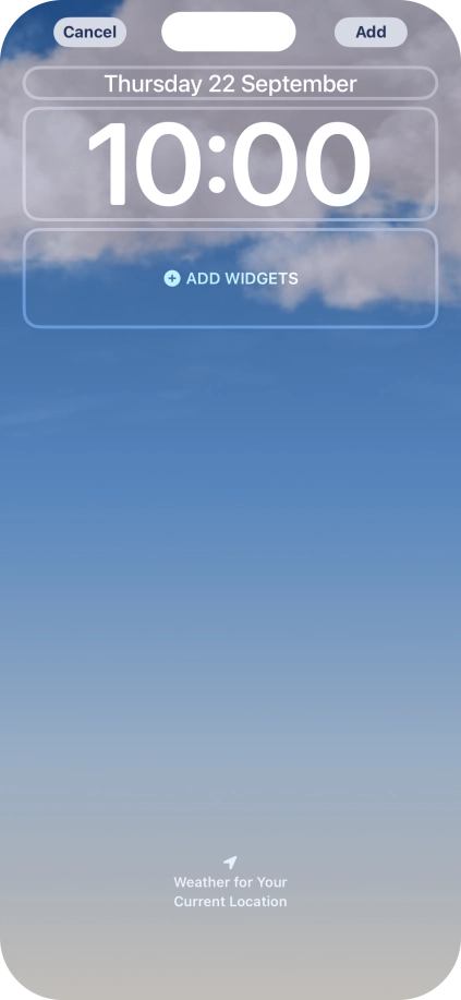 To customise the way the lock screen date is displayed, press the date widget and follow the instructions on the screen to select the required widget display mode.