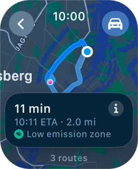 Press the transport type icon.