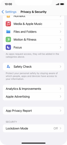 Press App Privacy Report.