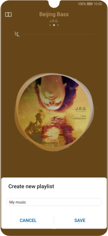 Key in a name for the playlist and press SAVE.