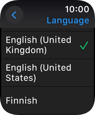 Press the required language.