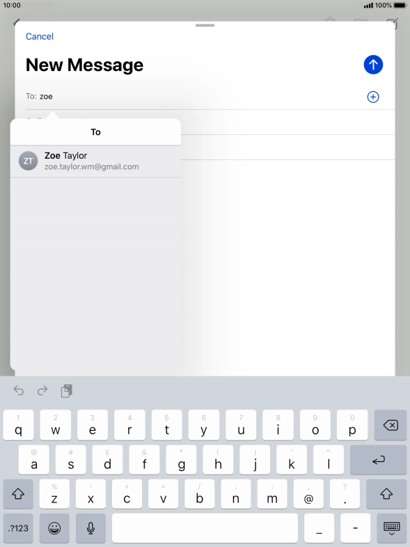 Press the required contact.