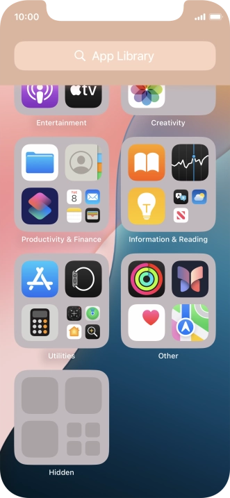 The app is now placed in the Hidden folder in the App Library.