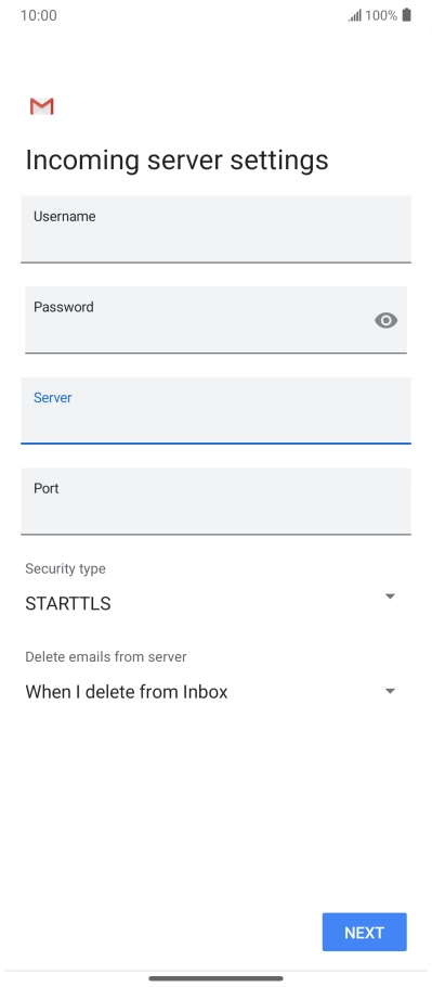Press the field below 