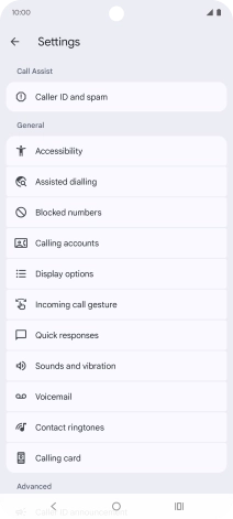 Press Calling accounts.
