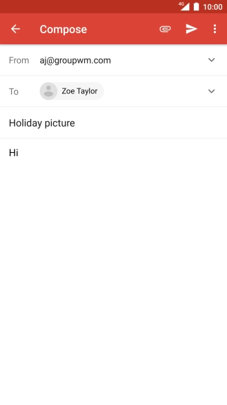 Press the attachment icon.