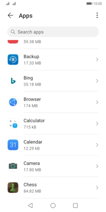 Press the required app.