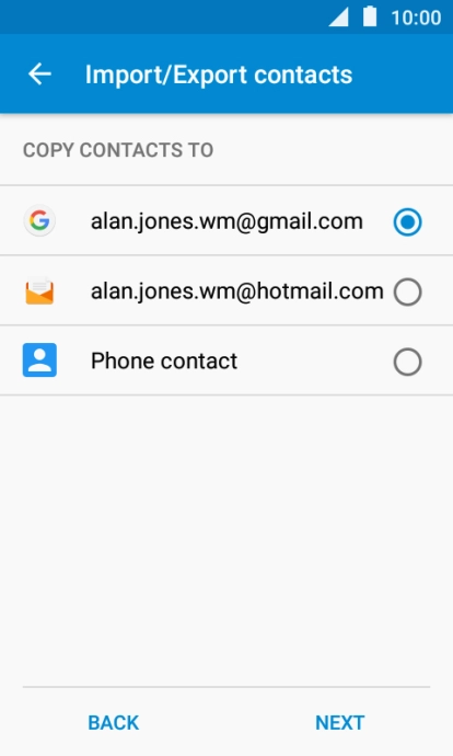 Press Phone contact.