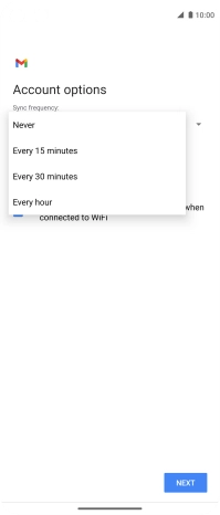 Press the required setting.