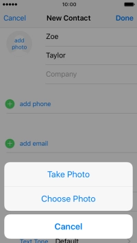Press Choose Photo and go to the required folder.