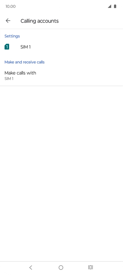 Press the name of the SIM.