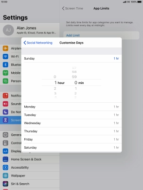 Select the required period.