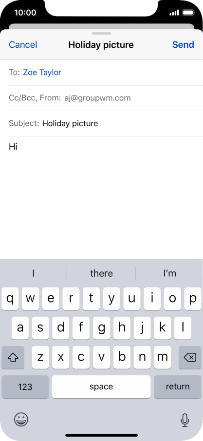 Press and hold the text input field until a pop-up menu is displayed.