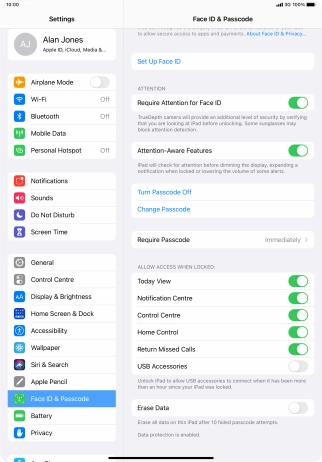 Press the indicator next to 