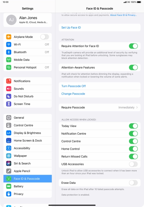 Press the indicator next to 