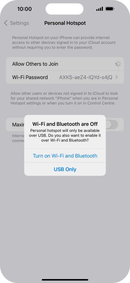If Wi-Fi is turned off, press Turn on Wi-Fi and Bluetooth.