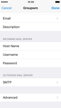 Press SMTP.