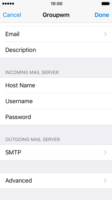 Press SMTP.