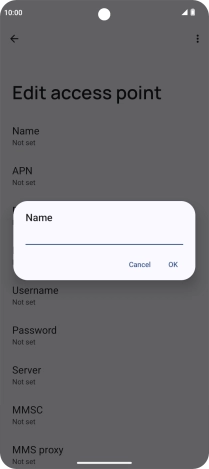 Key in Vodafone MMS and press OK.