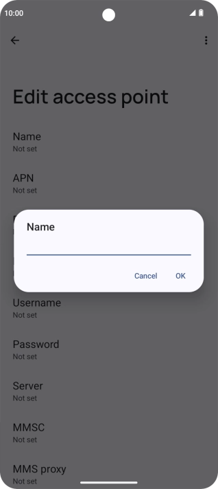 Key in Vodafone MMS and press OK.