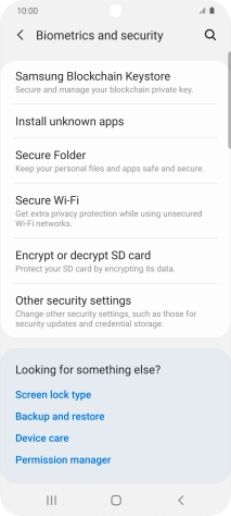 Press Other security settings.