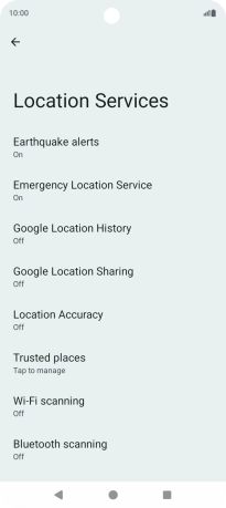 Press Location Accuracy.