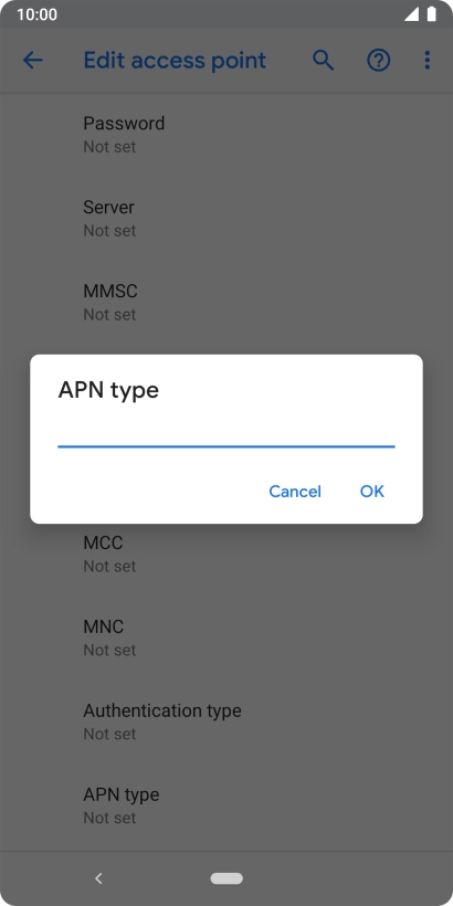 Key in mms and press OK.