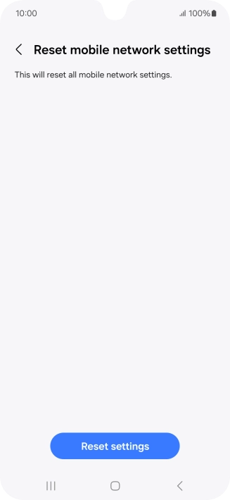 Press Reset settings.