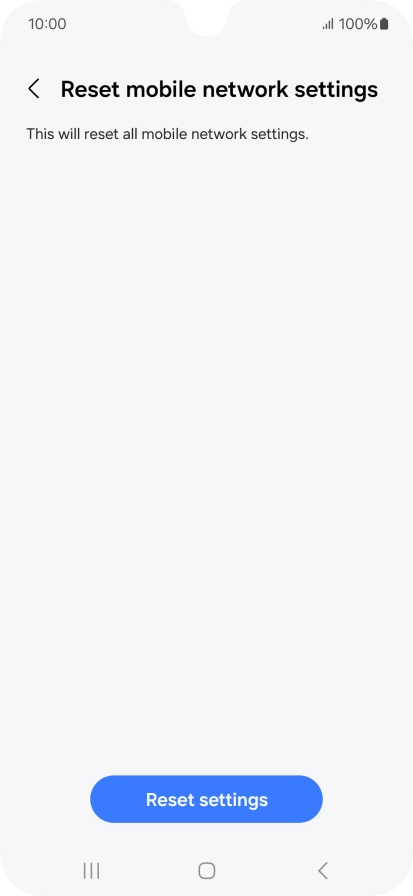 Press Reset settings.