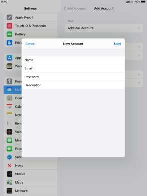 Press Description and key in the required name.