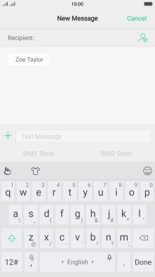 Press the field next to 