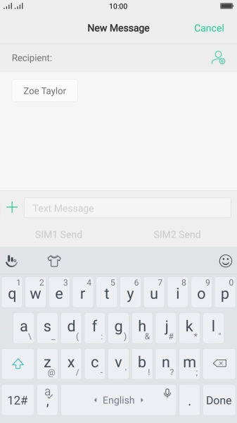 Press the field next to 