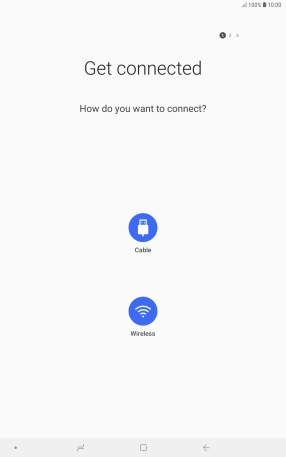 Press the required transfer type and follow the instructions on the screen to transfer content.