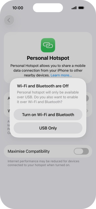 If Wi-Fi is turned off, press Turn on Wi-Fi and Bluetooth.