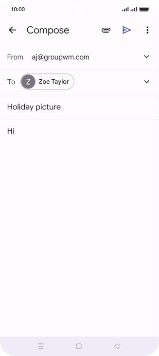 Press the attachment icon.