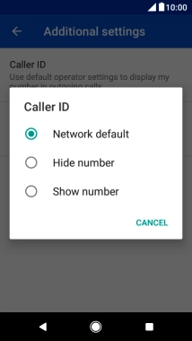Press Show number to turn on caller identification.