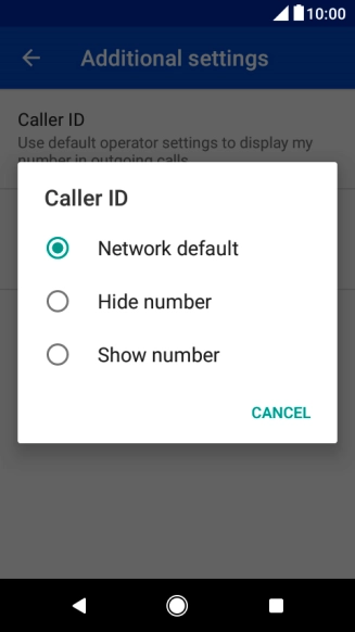 Press Show number to turn on caller identification.