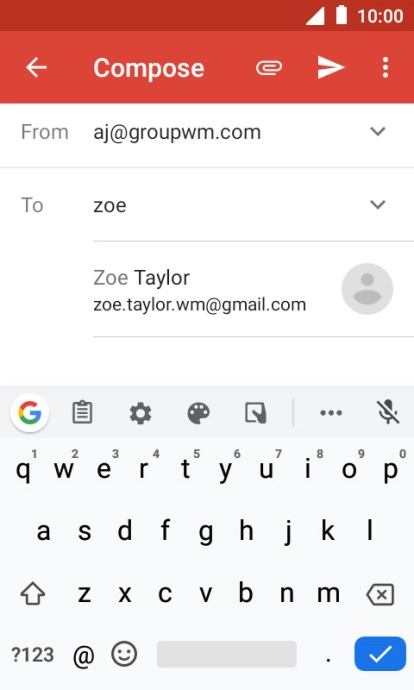 Press the required contact.