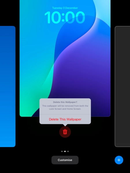 Press Delete This Wallpaper.