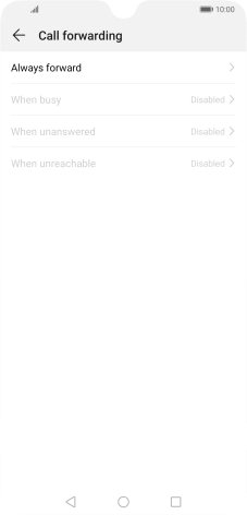 Press the required divert type.