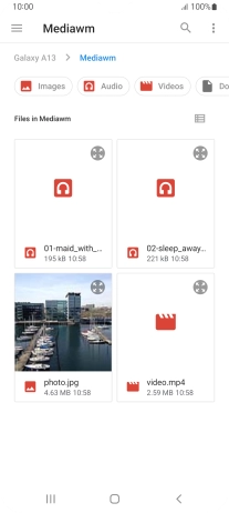 Press the required file.