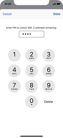 Key in your PIN and press Done.