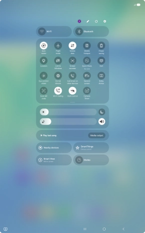 Press the settings icon.